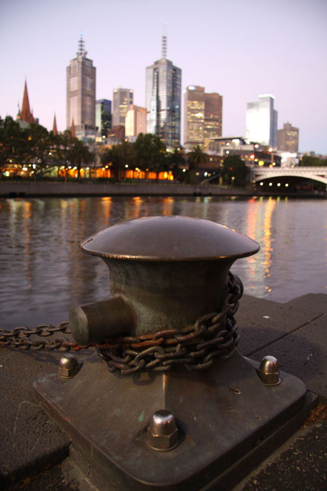 Melbourne city at twilight