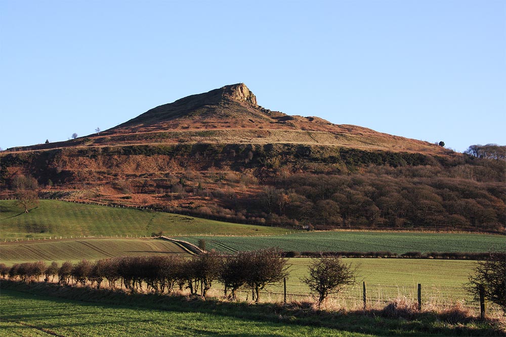 Rosebury Topping in sunshine where the young Captain Cook used to adventure up
